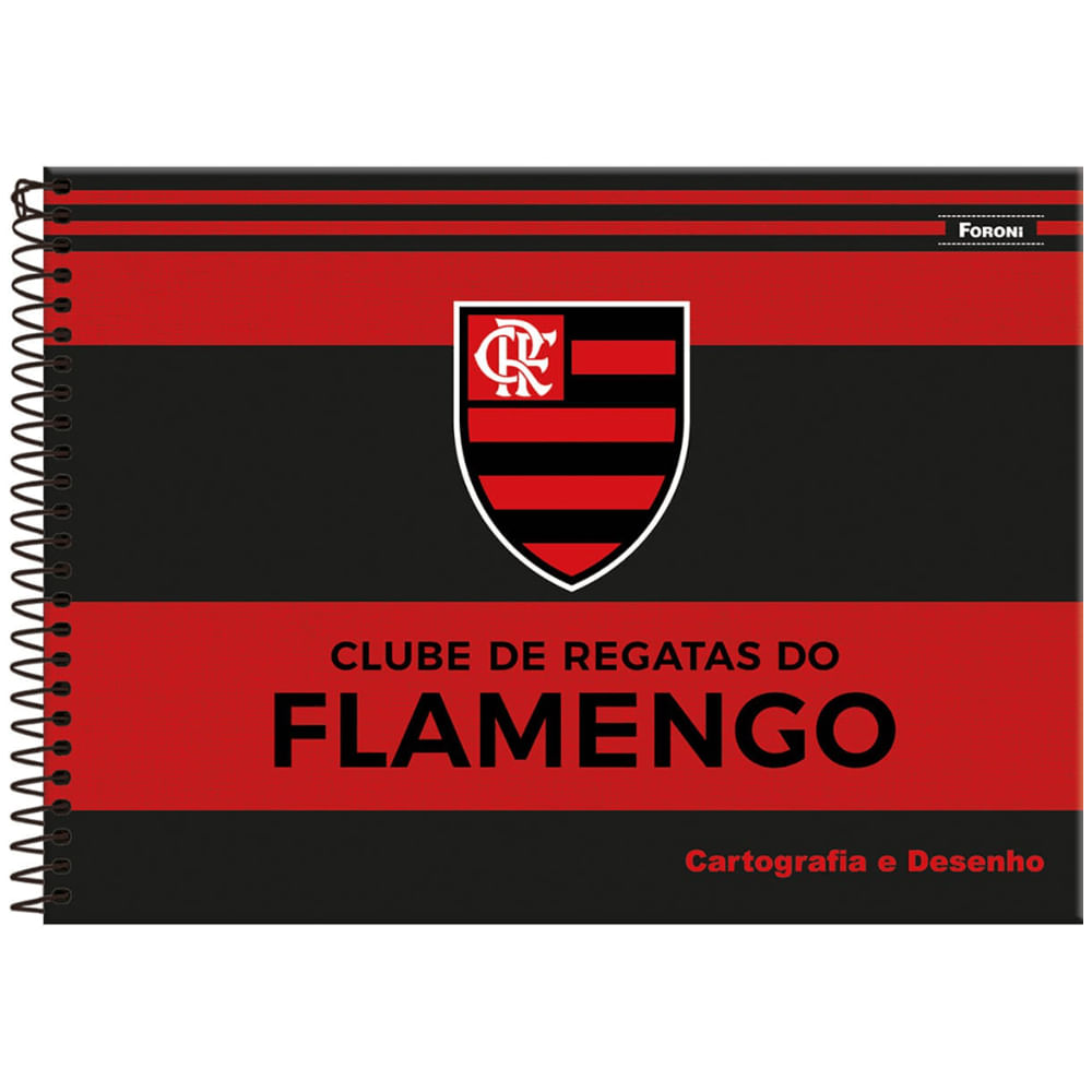 Caderno Cartografia e Desenho Capa Dura Espiral 96 Folhas Flamengo - Foroni  - coopera